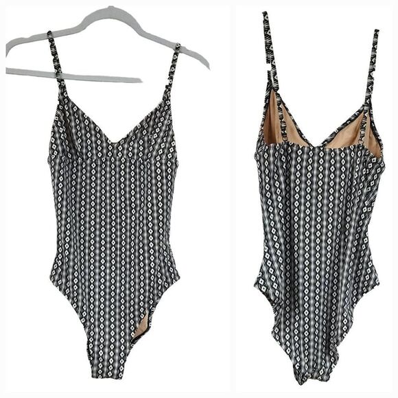 J.Crew V-Neck Strappy One-Piece Swimsuit Women's Swimwear Small Bathing Suit - Picture 2 of 9